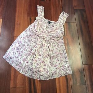 Express Babydoll Sheer Top